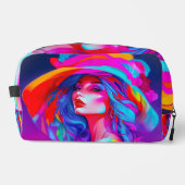 Neon Pop kunstportret Toilettasje (Voorkant)