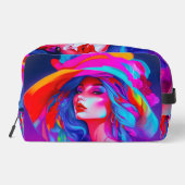Neon Pop kunstportret Toilettasje (Achterkant)