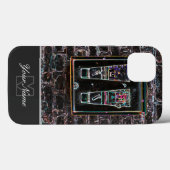 Neon-Pop-Kunstretro kauwgum met Monogram! Case-Mate iPhone Case (Achterkant (horizontaal))
