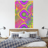 Neon Pop Paper Psychedelic Canvas Afdruk (Insitu (Slaapkamer))