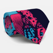 Neon pop-vibe uit de jaren 80 stropdas (Opgerold)