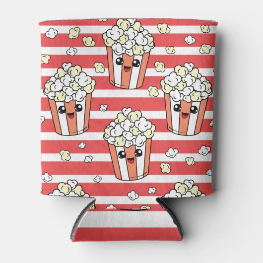 Neon Popcorn Kinder Patroon Blikjeskoeler (Voorkant)
