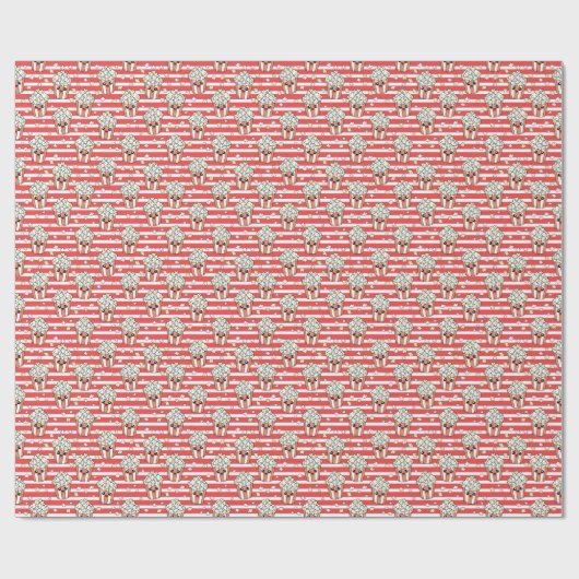 Neon Popcorn Kinder Patroon Cadeaupapier (Vlak)