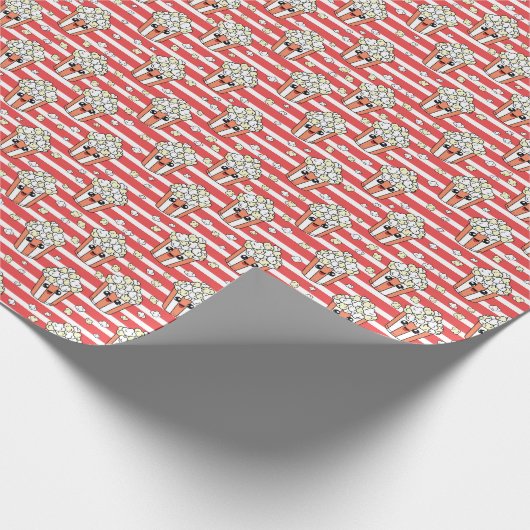 Neon Popcorn Kinder Patroon Cadeaupapier (Hoek)