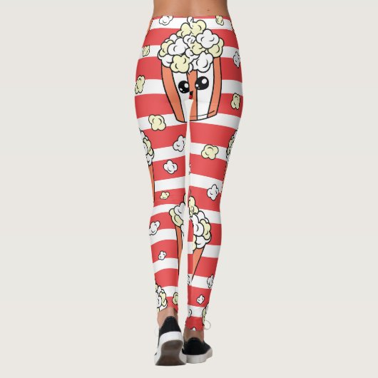 Neon Popcorn Kinder Patroon Leggings (Achterkant)