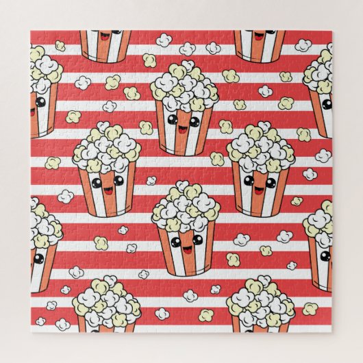 Neon Popcorn Kinder Patroon Legpuzzel (Verticaal)