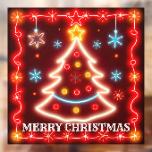 Neon Populair Kerstvakantie Collectie Raamsticker (Vel 2)