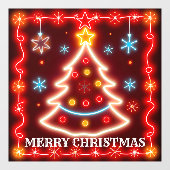 Neon Populair Kerstvakantie Collectie Raamsticker (Vel)