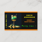 Neon Populaire Party Tijd Gepersonaliseerde Profes Visitekaartje (Voorkant)