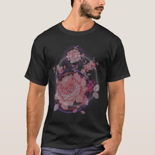 Neon Postkaarten Neon Print Bloemen T-shirt (Voorkant)