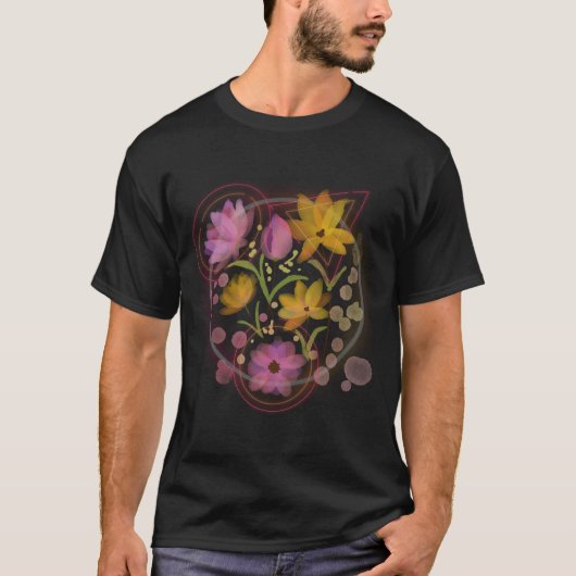 Neon Postkaarten Neon Print Bloemen T-shirt (Voorkant)