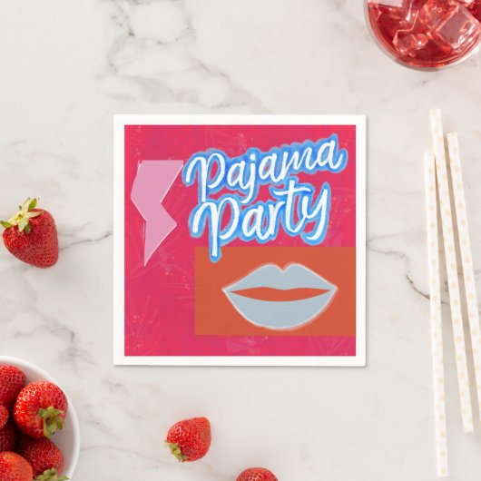 Neon Preppy Pajama Party Servet (Insitu)