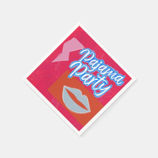 Neon Preppy Pajama Party Servet (Hoek)