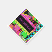Neon Pret Fun Bright Mooi Kleurrijk Funky 80'er Fe Servetten (Hoek)