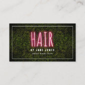 Neon Print Boxwood Hair Salon Cosmetoloog Visitekaartje (Voorkant)