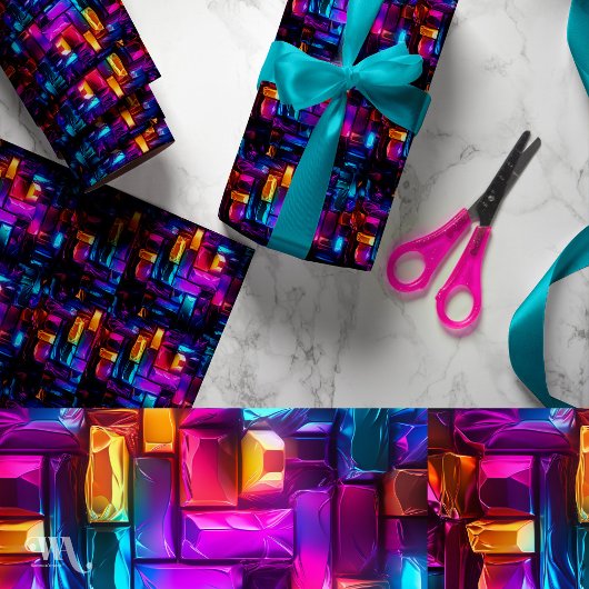 Neon Prism Party Cadeaupapier