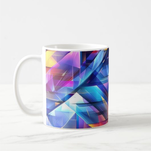 Neon Prisma Abstract Koffiemok (Links)