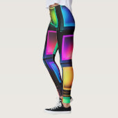 Neon Prisma Raster Broek Leggings (Links)