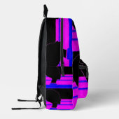 Neon Profile – Striped Art Backpack Bedrukte Rugzak (Links)