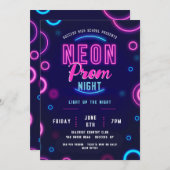 Neon Prom Nacht Kaart (Voorkant / Achterkant)