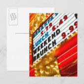 Neon-promotieteken in casino, Las Vegas Briefkaart (Voorkant / Achterkant)