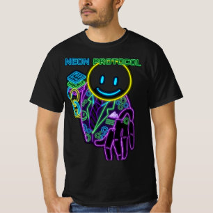 Neon Protocol: Digitale Cyber-Smile T-shirt