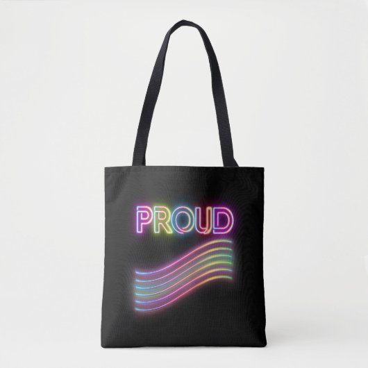 Neon Proud Tote Bag (Voorkant)