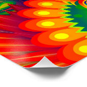 Neon Psychedelic Abstract Cool Cute Fractal Poster (Hoek)