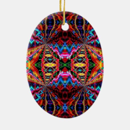 Neon Psychedelic Abstract Ornament 2 (Achterkant)