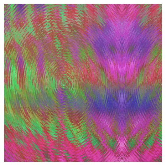 Neon Psychedelic Geometric print fabric Stof (Swatch)