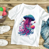 Neon Psychedelic Jellyfish: Levendige Aquatic Rhap T-shirt