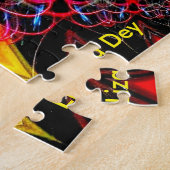 Neon Psychedelic Jigsaw Puzzle 1 Legpuzzel (Zijkant)