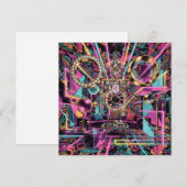 Neon Psychedelic Luxury Lounge Art Feestdagenkaart (Voorkant / Achterkant)