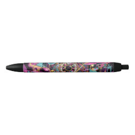 Neon Psychedelic Luxury Lounge Art Zwarte Inkt Pen