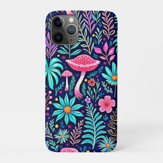 Neon Psychedelic Mushroom Forest Dream Case-Mate iPhone Case (Achterkant)