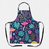 Neon Psychedelic Mushroom Forest Dream Schort (Voorkant)