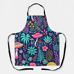 Neon Psychedelic Mushroom Forest Dream Schort