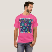 Neon Psychedelic Mushroom Forest Dream T-shirt (Voorkant volledig)