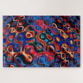 Neon Psychedelic Ripples Jigsaw Puzzel (Horizontaal)