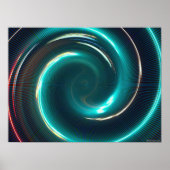 Neon psychedelic spiral poster (Voorkant)