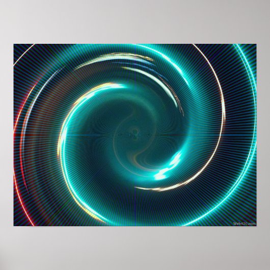 Neon psychedelic spiral poster (Voorkant)