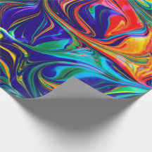 Neon Psychedelic Swirls Rainbow-kleuren