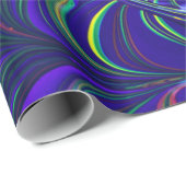 Neon Psychedelic Swirls Rainbow-kleuren Cadeaupapier (Rol Hoek)