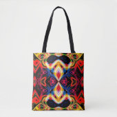 Neon psychedelische Canvas tas (Voorkant)