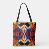 Neon psychedelische Canvas tas (Achterkant)