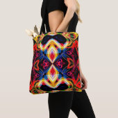Neon psychedelische Canvas tas (Dichtbij)