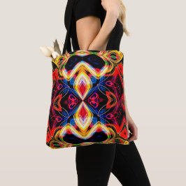 Neon psychedelische Canvas tas
