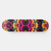 Neon psychedelische golf naadloos patroon persoonlijk skateboard (Horizontaal)