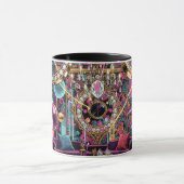 Neon Psychedelische Luxe Lounge Kunst Mok (Midden)