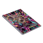 Neon Psychedelische Luxe Lounge Kunst Notitieboek (Rechterzijde)